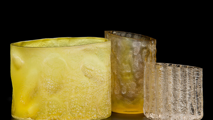 Edmond Byrne, Emotion Landscape 4a-4c, glass kaolin, various sizes
