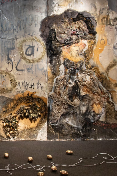 Colette Lumiere, Mata Hari and the stolen potatoes (art under the Yorcbrücken) (detail), 1985. Courtesy of Company Gallery