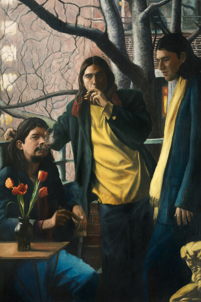 Giangiacomo Rossetti, Husbands (detail), 2025. Courtesy of
the artist and Mendes Wood DM, São Paulo, Brussels, Paris, New York