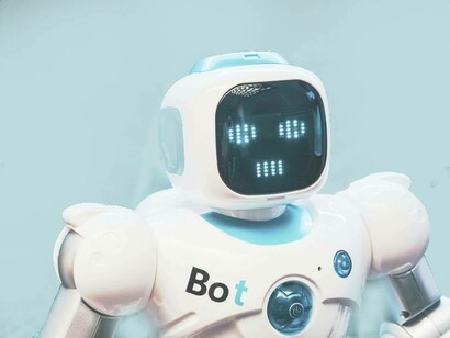 A prototype humanoid robot named Bot