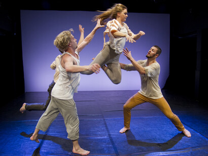 Rehearsing for the show. Picture: Meeting the Odyssey