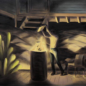 Pierre Seinturie, I threw it all away, 2015, Huile sur toile / Oil on canvas, 130 x 194,5 cm / 51 1/8 x 76 5/8 in.
Pièce unique / Unique piece, Courtesy Galerie GP & N Vallois, Paris, Photo: André Morin