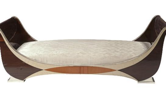 Daybed, Marcel Coard (1889-1975)ca. 1930 Paris rosewood, silver, imitation ivory, silver-plated bronzeH 71 cm; T 107 cm; L 200 cm