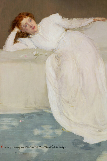 James Whistler, Symphony in White, No. 3, detail