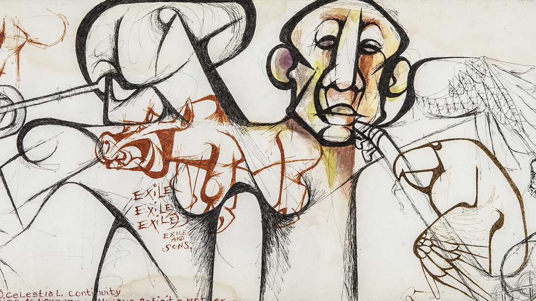 Dumile Feni, You wouldn’t know God if he spat in your eye (detail), 1975. Courtesy of Museo Nacional Centro de Arte Reina Sofía