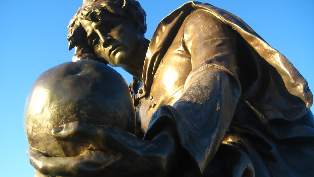 Statue of Hamlet in Stratford-upon-Avon, England, UK