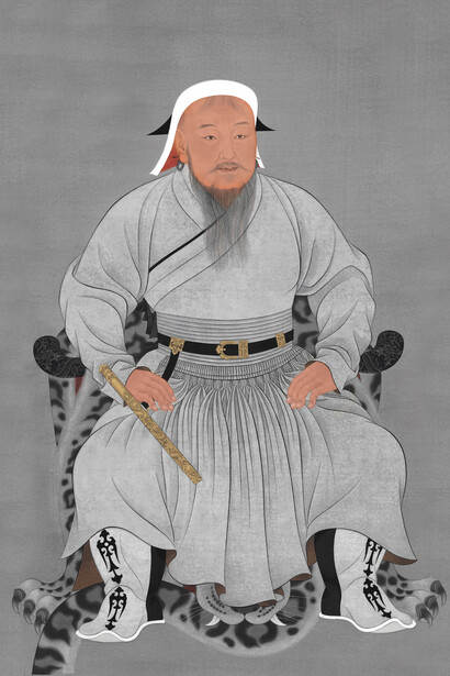 Portrait of Chinggis Khan, Sh. Sainzul, 2022. Courtesy of Museum Rietberg