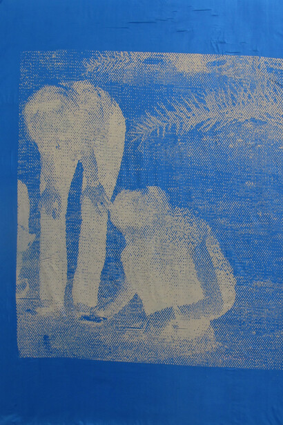 Katharina Marszewski, Screen in Mechanical Bluish, 2015 © Katharina Marszewski. Courtesy the artist and l’étrangère