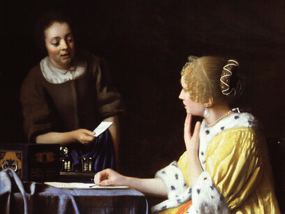 Johannes Vermeer. Senhora e empregada doméstica. 1666-1667. Óleo sobre tela