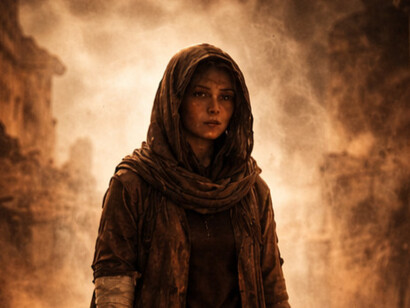 She stands between past and aftermath, not yet knowing which one she belongs to