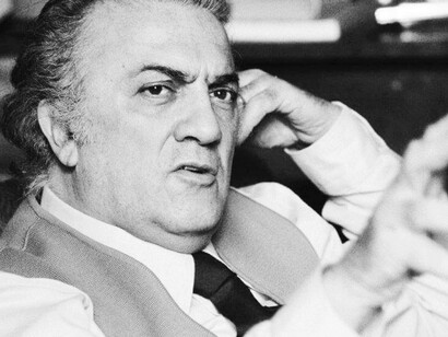 Il regista riminese Federico Fellini (Walter Albertin, World Telegram staff photographer)