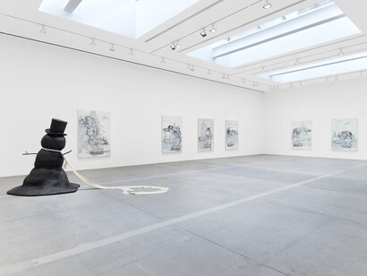 Gary Simmons, Thin ice, exhibition view. Courtesy of Hauser & Wirth