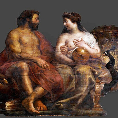 Cornelis de Vos (1585 – 1651)
Pintura "Júpiter y Juno", 1635, Museo Real de Bellas Artes de Amberes, Bélgica