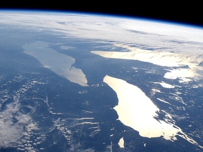 Suposta vista da Terra desde o espaço