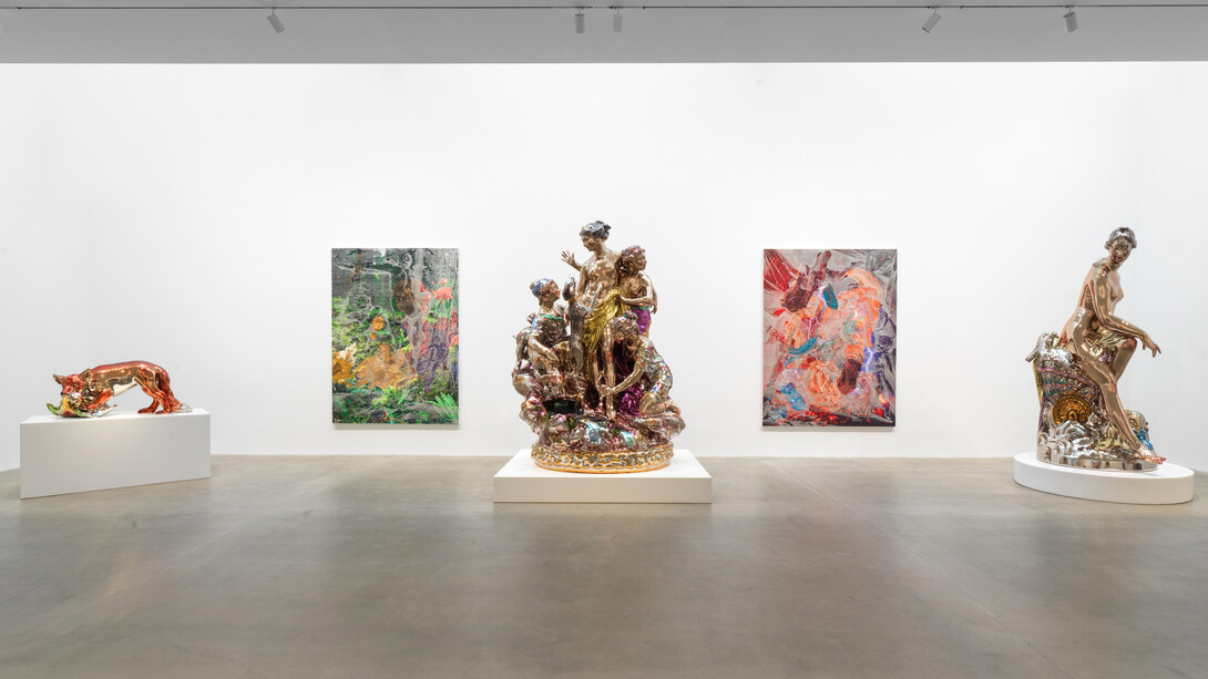 Jeff Koons, Porcelain series, exhibition view. Courtesy of Gagosian