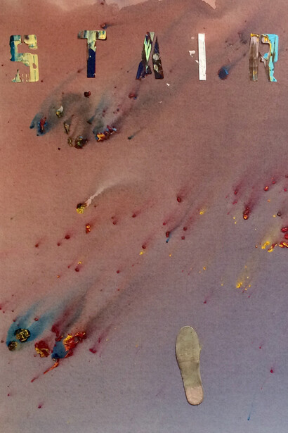 Brenna Youngblood, Stairway, 2014, Mixed media on canvas, 182,88 x 152,4 x 6,03 cm (72 x 60 x 2 3/8 in.), Courtesy of the artist and Galerie Nathalie Obadia, Paris/Bruxelles (detail)