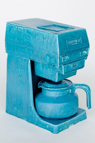 Matthias Merkel Hess, Mr. Coffee MCS-12 (blue), 2013, Porcelain with glaze, 33 x 19.1 x 25.4 cm