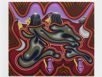 Gosha Levochkin, Always on Time, 2024, 53 x 62 inches, 135 x 157 cm. Courtesy of the artist and The Hole