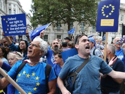 Manifestazione conto la Brexit