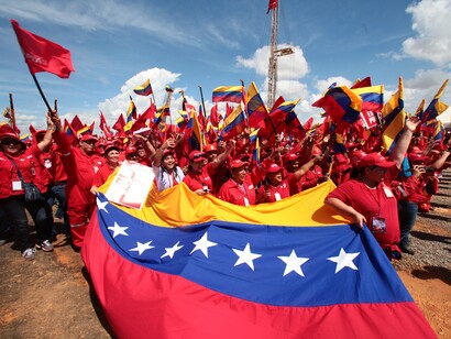 Personal de una explotación petrolífera venezolana