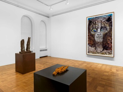 Installation view, Huma Bhabha, David Zwirner, New York, February 22—April 6, 2024.
Courtesy David Zwirner