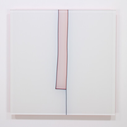 Tom Henderson, Fragment, Panneau de Plexiglas, peinture à l’huile, 57 x 57 x 4 cm