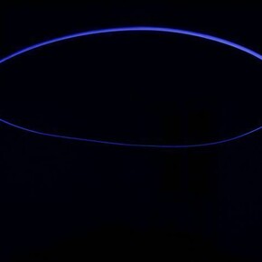 Gianni Colombo, "Spazio curvo", 1992, PVC e lampada ultravioletta, dimensione variabile, Courtesy A arte Invernizzi, Milano, Foto Bruno Bani, Milano