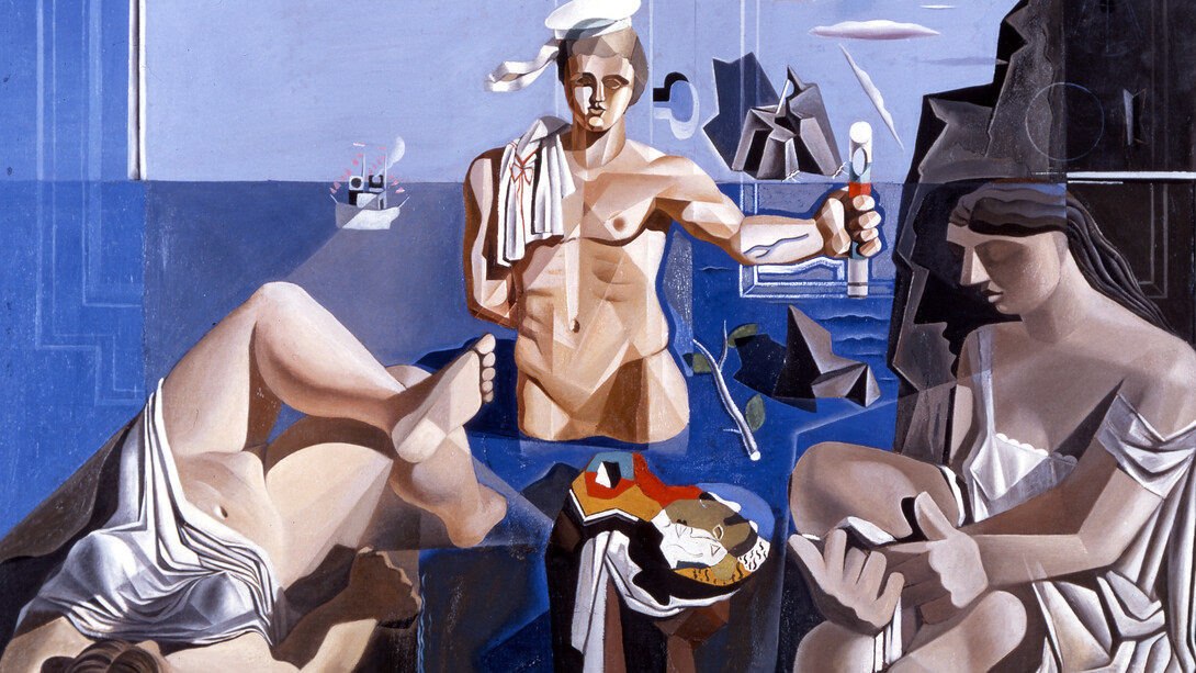 Salvador Dalí, Composición con tres figuras. Academia neocubista (detalle), 1926. Cortesía del Museo Thyssen-Bornemisza