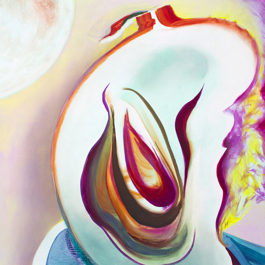 Katrine Roberts, Escaping thought, oil on board, 55 x 55 cm