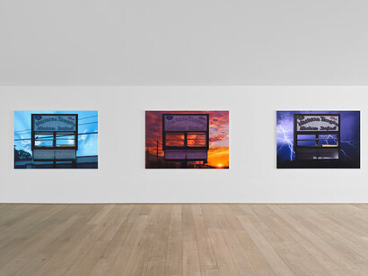 Sayre Gomez, Sim city, exhibition view. Courtesy of Xavier Hufkens