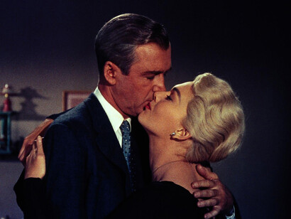 James Stewart y Kim Novak en "Vértigo" (1958)
