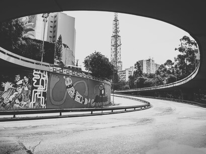 Viaduto no bairro da Sé em São Paulo, Brasil