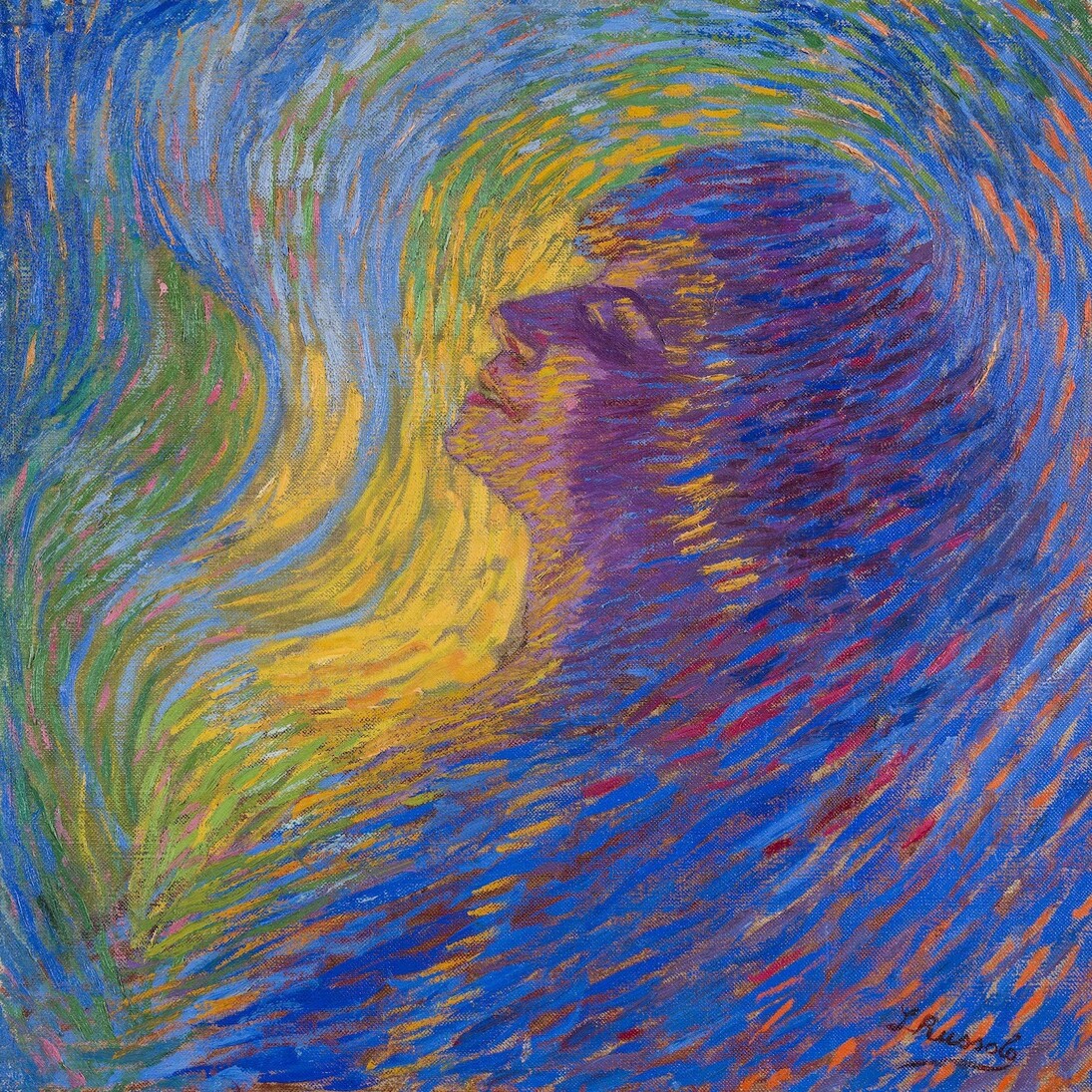 Luigi Russolo Profumo, 1910 olio su tela / oil on canvas 65.5 x 67.5 cm Mart, Museo di arte moderna e contemporanea di Trento e Rovereto Collezione / Collection VAF - Stiftung
