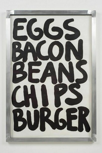 Shaan Syed, Eggs Bacon Beans Chips Burger, 2014, 37 x 26 in (94 x 66 cm)