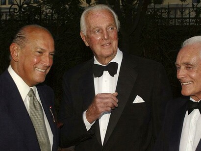 Óscar de la Renta, Hubert de Givenchy y Philipe Venet