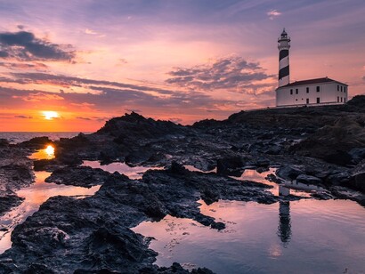 Menorca. Atardecer en el Faro de Favaritx