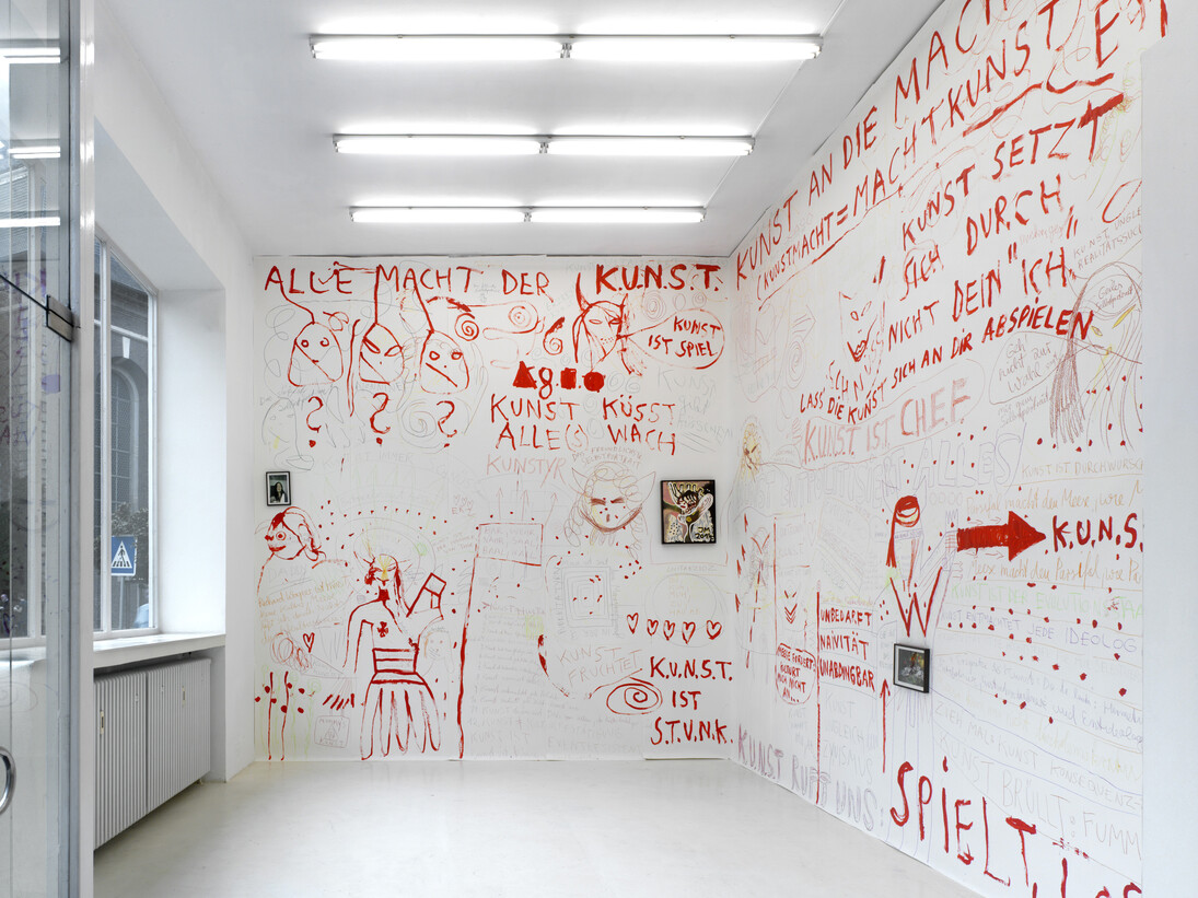 Jonathan Meese, Installation view, Courtesy Sies + Höke, Düsseldorf, Photographer Achim Kukulies, Düsseldorf