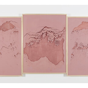 Sophie Ko Chkheidze, Geografia Temporale- Pala d'altare, pigmento, 145x245cm 2014