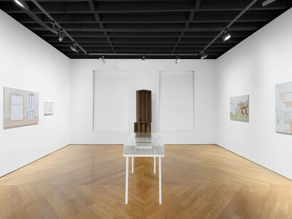 David Byrd, Bad jobs can produce very good pictures, exhibition view. Courtesy of Anton Kern Gallery 