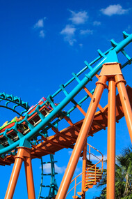 One of the amazing rides at Six Flags Fiesta Texas.