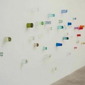 Amalia Pica, Eavesdropping (version #2), 2011, Glasses and glue, Dimensions variable, Collection of James Keith Brown and Eric Diefenbach, New York, Photo: Robert Wedemeyer, courtesy of the artist and Marc Foxx Gallery, Los Angeles