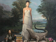 Alan Macdonald, Spam Dragon, 2013. Oil on linen, h. 190 x w. 214 cm, © Alan Macdonald
