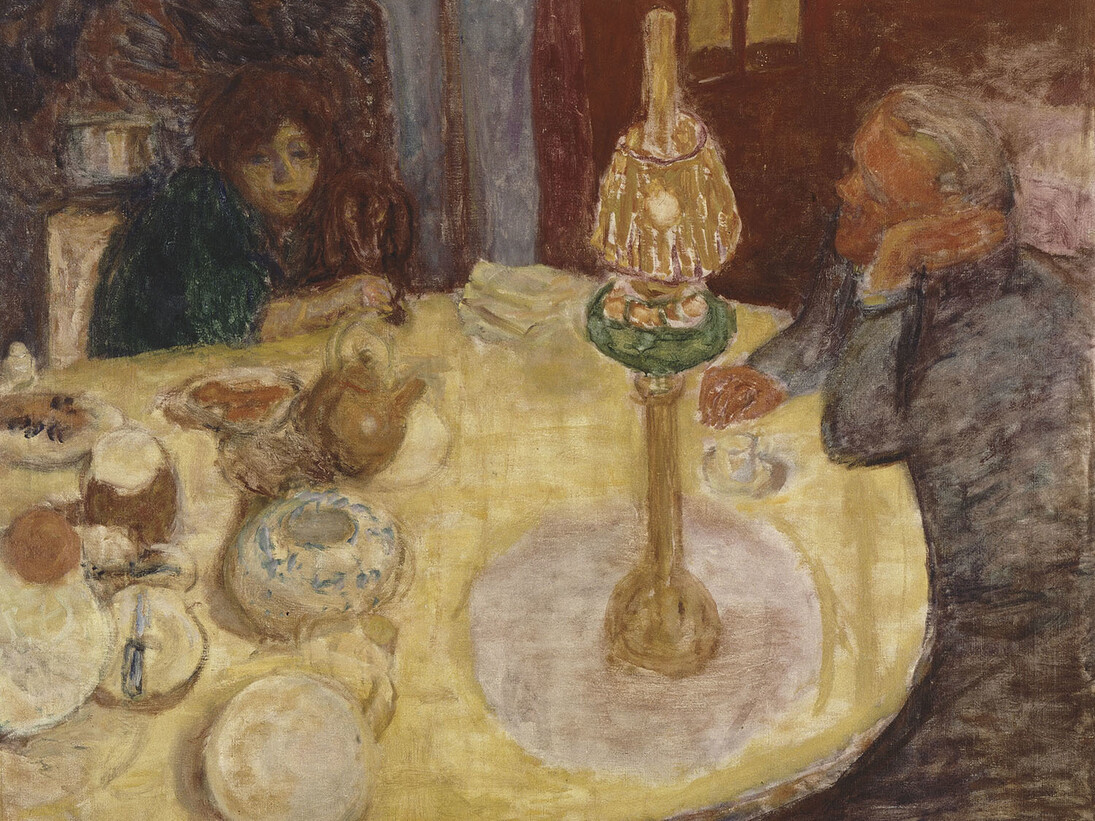 Pierre Bonnard (1867-1947), La Soirée sous la lampe, 1921, Huile sur toile, 73,5 × 88,3 cm, Paris, musée d’Orsay, RF 2000-11 © RMN-Grand Palais (musée d'Orsay) / Adrien Didierjean © ADAGP, Paris 2015