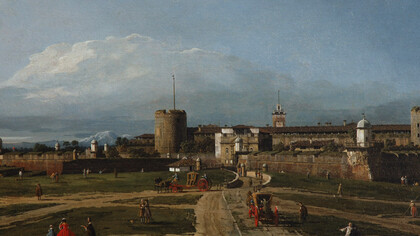 Bernardo Bellotto, Il Castello Sforzesco, Milano. Olio su tela, 61 x 97, 5 cm. The National Heritage Institute, Regional Historic Sites Management in České Budějovice, Castle Náměšť nad Oslavou