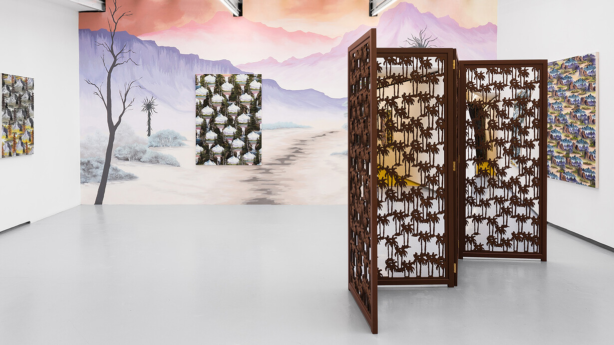 Exhibition view, «Imitation Sand», solo show by Neil Raitt.Valentin, Paris, France. 2018.© Photo: Grégory Copitet / Courtesy of the artist and Valentin, Paris