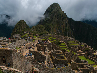 Vista dall'alto di Machu Picchu, Perù
