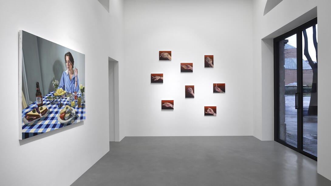 Thérèse Mulgrew, Slow burn, vista della mostra. Cortesia di Galleria Poggiali