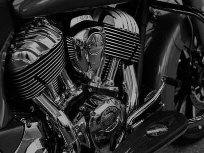 Acercamiento al motor de una motocicleta