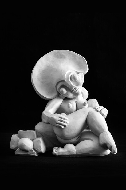 'Lying Lady' by Nick Solonair, Plaster sculpture, 30 x 20 x 20cm