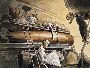 Thomas Hart Benton, Slumber Deep, watercolor on paper, 1944.